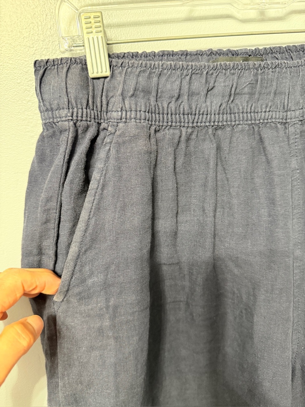 Tahari Wide-Leg Elastic-Waist Pants - Navy Blue - Picture 3 of 6